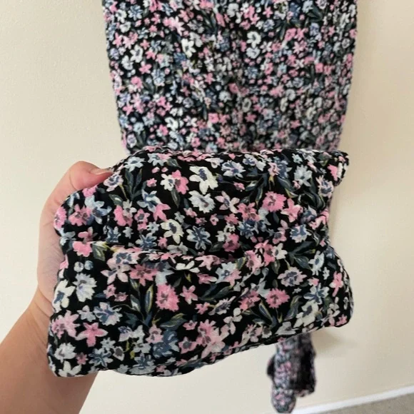 Zara Floral Criss Cross Overalls - Picture 9 of 12